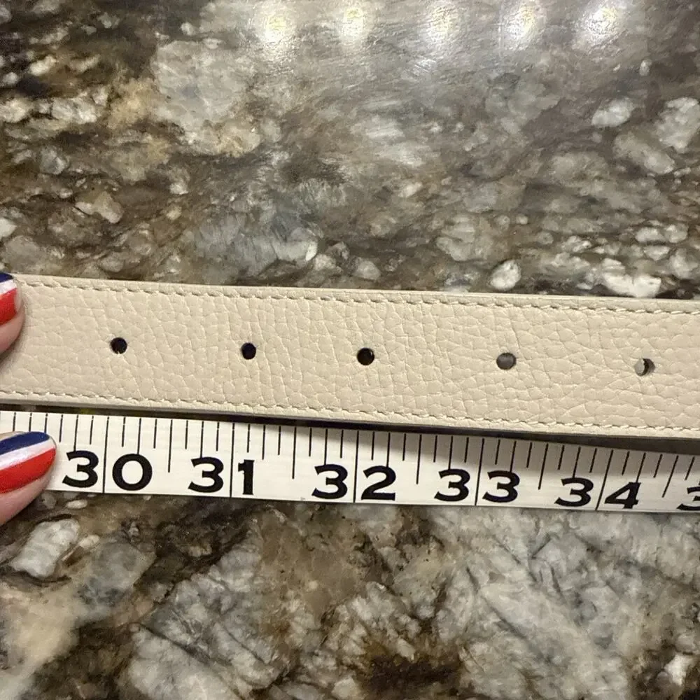 Women’s Talbots Genuine Leather Beige Belt Size 8 Small